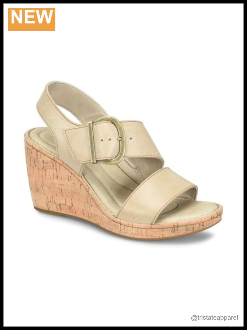 Italian Leather Wedge Sandal Open Toe Buckle Comfort Dressy
